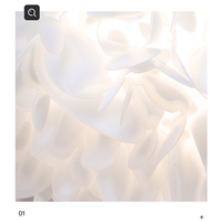 Lampe de plafond en forme de pétales, design italien, éclairage de chambre à coucher, style nordique moderne