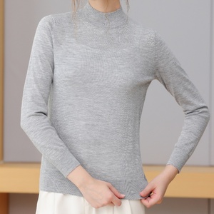 Classic Women's 100% Cashmere Anti-shrink <strong>Full</strong> Sleeve Crew Neck Slim Fit Knitted Casual Regular <strong>Length</strong> Autumn Winter <strong>Cardigan</strong> - Product Image 1