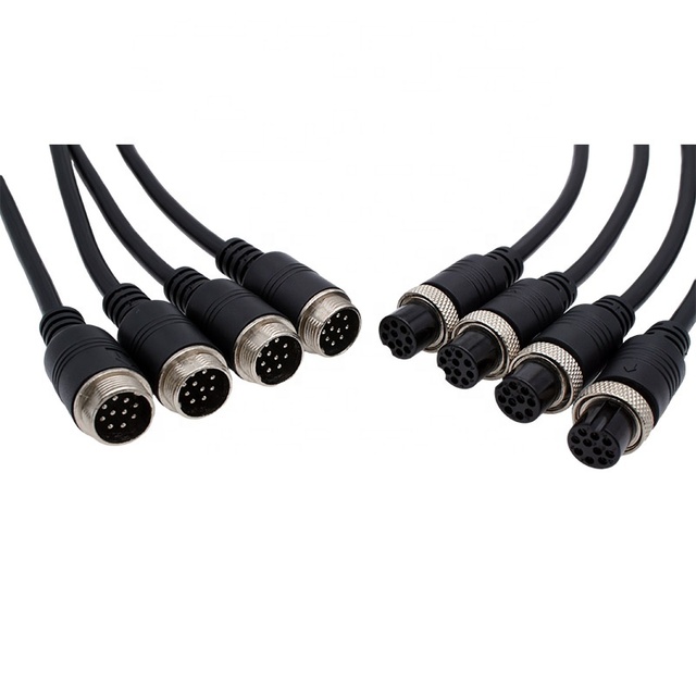 GX16 Aviation Instrument Pure Copper Connector Extension Power Cords 2-10 Core Pin Male-Male-Female Instrument Joint Cord