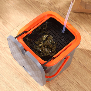 Seau à thé avec couvercle, gris, orange, forme carrée, filtre anti-fuite, feuilles de thé pour accessoires de service à thé Kung Fu - Product Image 3