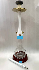<span class=keywords><strong>Wookah</strong></span> Golden Hookah en acier inoxydable avec base en verre, ensemble de chicha de luxe haut de gamme, vente en gros d'usine - Product Image 4