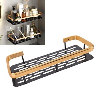 Oem treo tường chống gỉ vòi hoa sen Caddy Kệ tổ chức giá không khoan phòng tắm kệ - Product Image 6