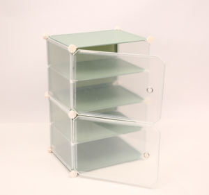 Armario Zapatero de granito <span class=keywords><strong>verde</strong></span>, organizador de almacenamiento simple modular, caja de cubo de plástico, bricolaje - Product Image 3