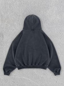 HG Clothing Manufacturers เสื้อฮู้ดดี้ผ้าเฟรนช์เทอร์รี่ 100% คอตตอนทรงโอเวอร์ไซส์ สไตล์วินเทจ ล้างสี พิมพ์ลาย  สำหรับผู้ชาย - Product Image 3