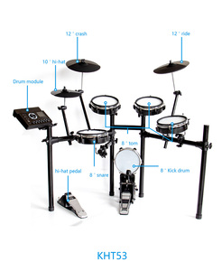Precio al por mayor de instrumentos de percusión tambor <span class=keywords><strong>con</strong></span> 5 tambores 3 platillos tambor digital kit - Product Image 6