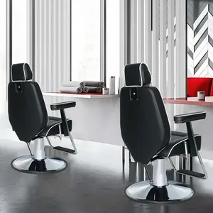 Hydraulic Pump Lifting And Rotating Elegant Durable Styling Chair Antique Men'S Chair Barber Hair Salon