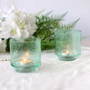 Màu Xanh Lá Cây Bong Bóng Glass Candle chủ Glass Candle Cup cho bữa ăn tối bàn đám cưới trang trí