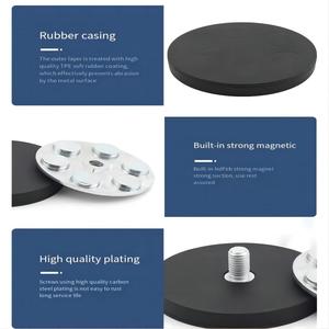 Xe ánh sáng giữ từ cơ sở 43 66 88 M6 M8 chủ đề cao su tráng nam châm mềm hút cup gắn Fastener nam châm - Product Image 5