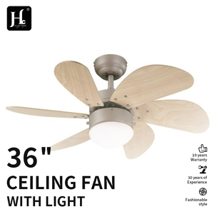 Ventilateur de plafond moderne à 6 pales en fer, à profil bas, avec éclairage à changement de couleur, télécommande, 6 vitesses, DC, pour salon et chambre à coucher, à intensité variable - Product Image 2