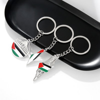 Llavero de Mosquetón con Mapa de Palestina e Israel, Chapado en Oro, de Aleación de Zinc, Diseño Personalizado de Fábrica, con Bandera Nacional, Impresión UV