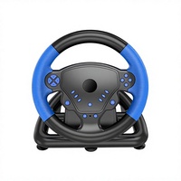 Volant de jeu 4-en-1 avec pédales et joystick compatible PC, Android et iOS