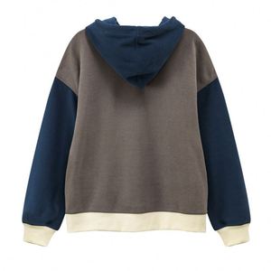 Sweat-shirt à capuche personnalisé pour femme, tricoté, brodé, décontracté, automne, color block, logo frontal - Product Image 5