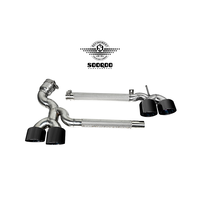 Kit d'échappement arrière à quatre sorties pour BMW X3 G45 G48 2025+ en acier inoxydable 304, style OEM, embouts en fibre de carbone en option