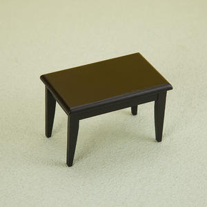 1:12 Échelle DIY Bois Maison De Poupée Décoration Mini Poche Noire Restaurant Scène avec Table et Bambou Soie Chaise Costume - Product Image 6