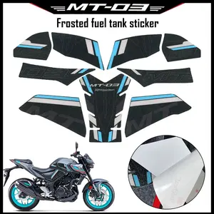 Untuk YAMAHA MT 03 MT-03 stiker tangki bahan bakar buram antiselip tangki minyak Motor modifikasi aksesori sepeda Motor Decal