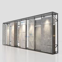 Présentoir à poussoir plat indépendant de haute qualité personnalisé ajuster le support mural de carreaux d'affichage de sol pour l'affichage