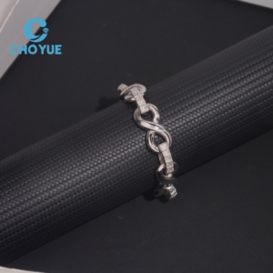 ลดราคาพิเศษ สร้อยข้อมือเงินแท้ S925 ลายคิวบัน 15 มม. ประดับเพชรโมอิสซาไนต์ สไตล์ฮิปฮอป รูปอินฟินิตี้ สำหรับผู้ชาย ผ่านการทดสอบเพชร GRA - Product Image 3
