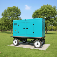 Groupe électrogène diesel 30 kW 4 cylindres, type remorque, moteur Cummins, châssis ouvert, tension nominale 230V/480V, télécommande, prix coût usine