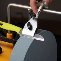 Affûteur de couteaux humide et sec 8 pouces 260W, meuleuse de banc à vitesse variable entraînée par courroie avec moteur 220V pour outils de travail du bois