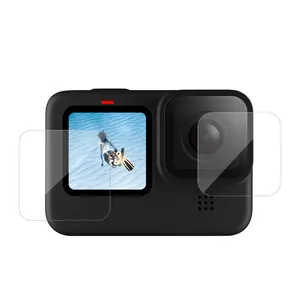 Telesin Go Pro Hero9 액세서리 렌즈 LCD 스크린 유리 필름 Go Pro Hero9 카메라