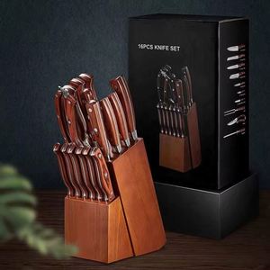 Ensemble de couteaux de cuisine OEM ODM, couteau de chef en acier inoxydable pour la maison, ensemble complet de 16 pièces, couteau à fruits - Product Image 2