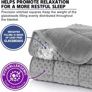 Fournisseur OEM de couvertures lestées de qualité supérieure <span class=keywords><strong>Couverture</strong></span> à gravité super douce avec remplissage de perles de verre - Product Image 4
