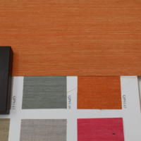 Papier peint en sisal orange, revêtement mural en sisal naturel, revêtement mural texturé pour la décoration intérieure d'hôtels et de maisons