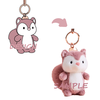 Fabricant de jouets en peluche sur mesure, porte-clés en peluche personnalisé avec visage en vinyle, porte-clés en peluche personnalisé par un fabricant de jouets professionnel