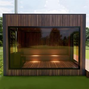 ساونا خارجية مربعة من خشب الأرز الأحمر الصلب الكهربائية الحديثة بالجملة لـ 2-5 أشخاص للاستخدام في الشقق والفلل - Product Image 6