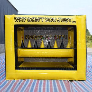 Vàng Knock It Off/Knock Me Out <span class=keywords><strong>Down</strong></span> <span class=keywords><strong>Inflatable</strong></span> Bắn Cung Hoverball Tag Trò Chơi Để Bán - Product Image 3