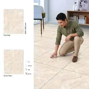 Azulejos de Porcelana Pulida con Diseño de Mármol Bianco, 600x600 mm, Acabado Brillante, GVT, para Pisos Interiores de Lujo - Product Image 4