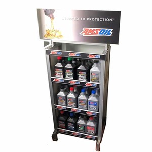 Estante de exhibición de aceite de motor lubricante de gasolinera con ruedas soporte de aceite de Motor para almacenamiento conveniente de gasolinera - Product Image 6