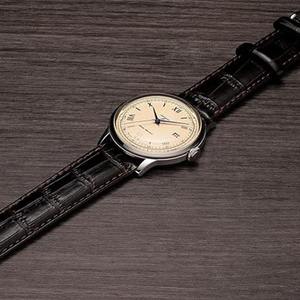 Men Automatic <b>Mechanical</b> <b>Watch</b> Dial Sapphire Crystal Leather Strap Alloy Case Luminous Date Display 10m Water Resistant Business - Product Image 5