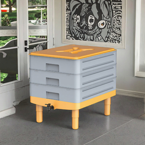 65L 3-tepsi Modern sıcak solucan çiftlik kompost <span class=keywords><strong>Bin</strong></span> fabrika earthrecycling kompost <span class=keywords><strong>Bin</strong></span> geri dönüşüm gıda atık için - Product Image 3