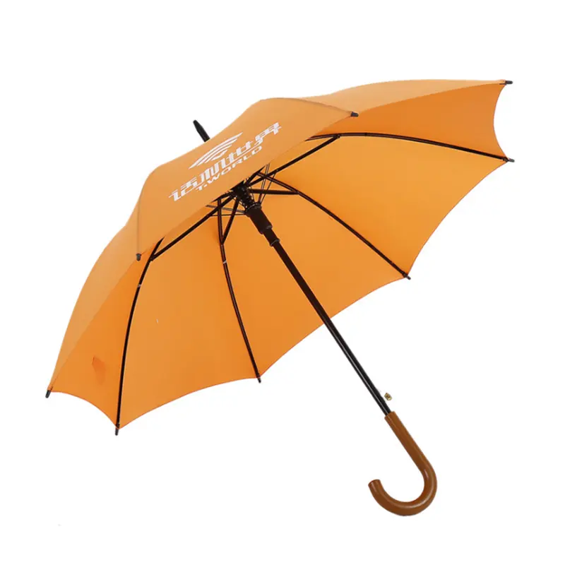 Factory Yellow 23inch custom gift creative advertising rain and sun protection manufacturers direct long hand windproof umbrella