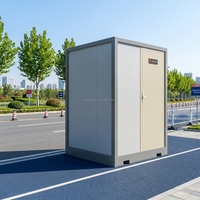 Cabina WC Mobile Monoblocco Oversize Smontabile per Esterni, Servizi Igienici Temporanei Pubblici, Unità Sanitaria Portatile per Cantieri Edili