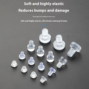 Soft 5mm Anti-Collision 6mm Shock-Absorbing <b>Rubber</b> Particles Transparent Hole <b>Plugs</b> Silent Sound-Absorbing Pads Furniture Pads - Product Image 4