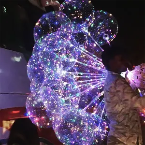 2019 bobo 气球光 LED 气球闪烁手柄气球
