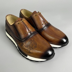 Chaussures de ville légères en cuir pleine fleur de qualité supérieure pour hommes, style britannique, respirantes, toutes saisons, décontractées - Product Image 5