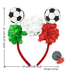 Occhiali con Fascia per Capelli a Forma di Pallone da Calcio, Design Originale 2025, Fatti a Mano in Plastica/Resina per Tifosi e Feste - Product Image 4