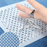 Pochoir PET Sashiko 13x13cm pour la couture à la main et le patchwork, motif de broderie 5,1 pouces