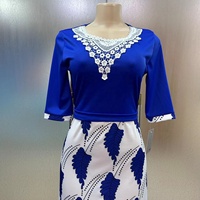 Robe africaine enveloppée de taille imprimée en dentelle de nouveau style à la mode Kitenge Design tenue décontractée pour femmes