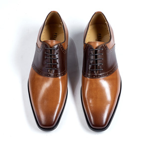 Zapatos de vestir de cuero personalizados de diseñador con cordones, punta redonda, de alta gama para hombre, zapatos de cuero transpirables que aumentan la altura, de lujo. - Product Image 3