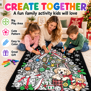 Manta de felpa personalizada para colorear árboles de Navidad, DIY con 24 marcadores de colores, manta de franela suave para grafiti, para la temporada de invierno - Product Image 2