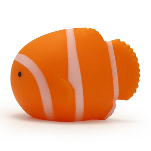 Jixin phim hoạt hình cao su động vật Cá hề tắm & bơi đồ chơi cho trẻ sơ sinh 0-4 năm Squeeze-and-Shout - Product Image 5