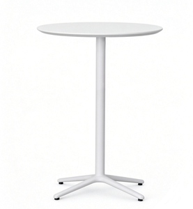 Table de <span class=keywords><strong>bar</strong></span> ronde blanche, directement de l'usine, table haute commerciale personnalisée pour les commandes en gros de projets hôteliers, cafés et bars - Product Image 2
