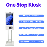 24 27 32 Inch Touch Screen Ordering Kiosk Floor Stand Restaurant Cashless Fast Food Self Service Order Payment Terminal Kiosk