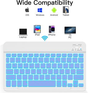 Keyboard nirkabel BT Mini ultratipis ungu <span class=keywords><strong>Model</strong></span> laris dengan lampu latar desain gunting tidak berisik Super produk baru - Product Image 5