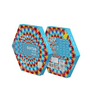 Cordes <span class=keywords><strong>de</strong></span> guitare électrique K-09X économiques, tête <span class=keywords><strong>de</strong></span> corde colorée, ligne intérieure dorée, manchon <span class=keywords><strong>de</strong></span> guitare électrique K-10X, cordes enduites anti-rouille - Product Image 1