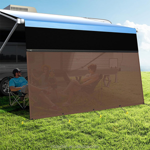 PVC <strong>Mesh</strong> RV Awning Sun Shade Screen Motor Home With Zipper Easy Install Sunscreen Shade For Trailer Awning - Product Image 4